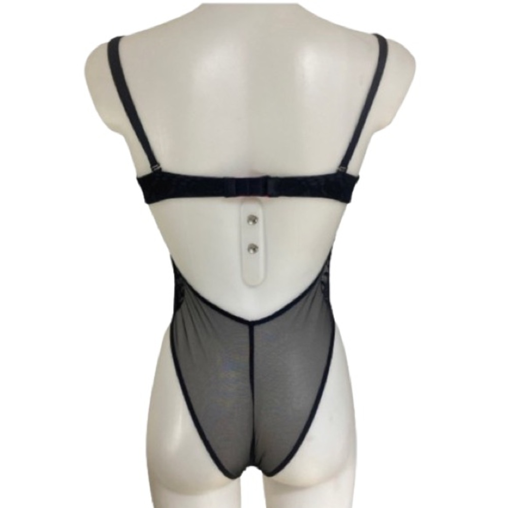 La Senza Ultra Sexy Unlined Push Up Bra Black Lace BodySuit XS - Picture 10 of 15